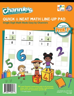 Channie's Quick & Neat Math Line-Up Pad: Single Digit